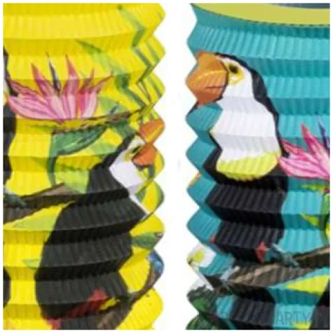 lampion papierowy tukan godan 16 cm 2 szt