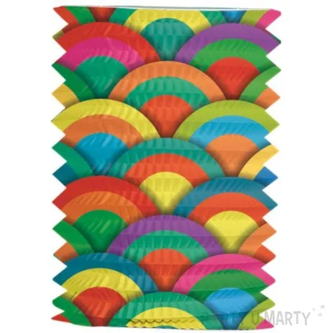 lampion papierowy wachlarze kolorowe mix folat 16 cm