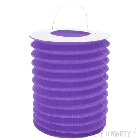lampion papierowy walec 15 cm fioletowy