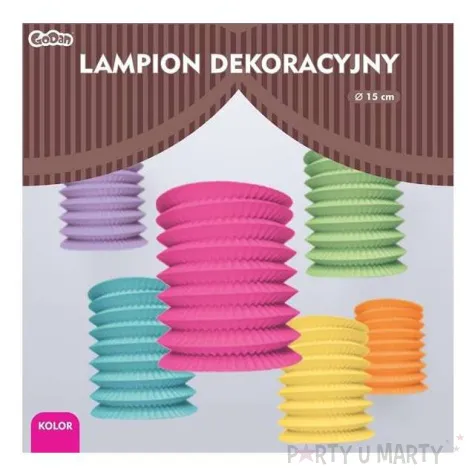 lampion papierowy walec 15 cm pomaranczowy
