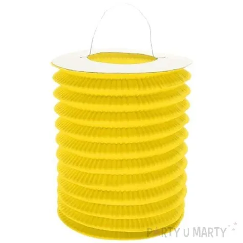 lampion papierowy walec 15 cm zolty