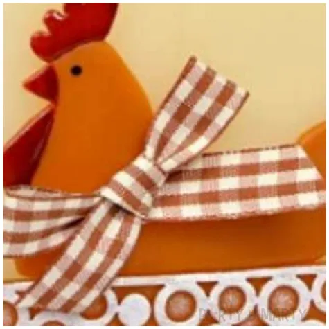 lampion wielkanocna kostka kokoszka ecru adpal 115 100 mm