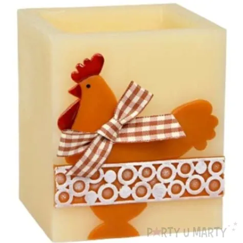 lampion wielkanocna kostka kokoszka ecru adpal 115 100 mm