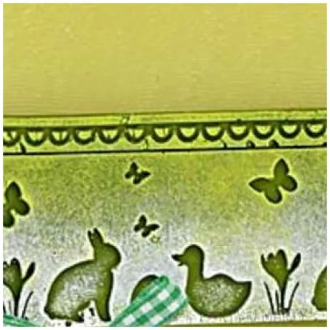 lampion wielkanocna kostka koronka zielony adpal 115 100 mm