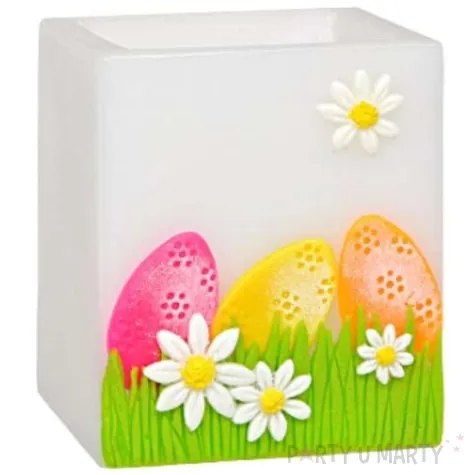 lampion wielkanocna kostka pisanki bialy adpal 115 100 mm