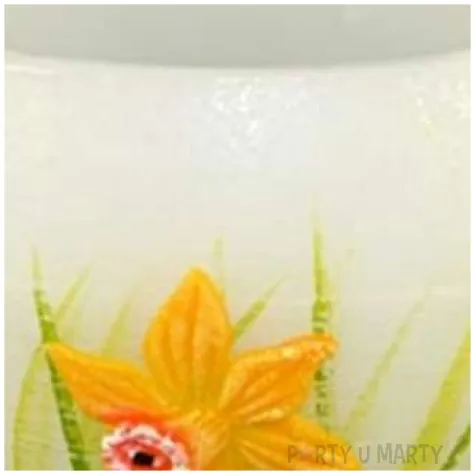 lampion wielkanocna kula z zonkilem bialy adpal 120 mm