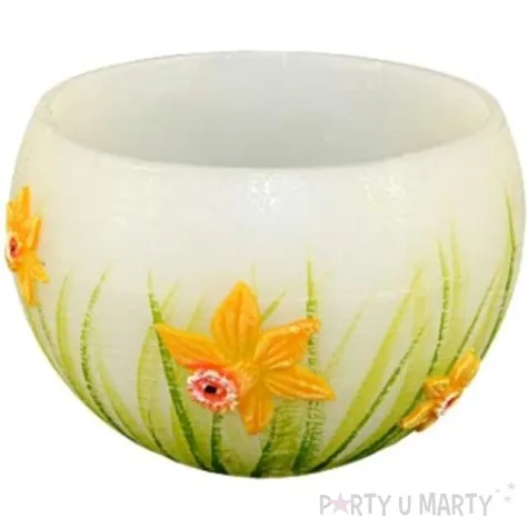 lampion wielkanocna kula z zonkilem bialy adpal 120 mm