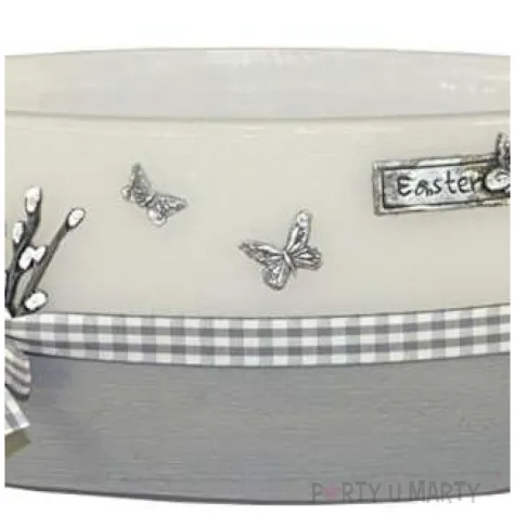 lampion wielkanocna lezka bazie bialo szary adpal 110 290 mm