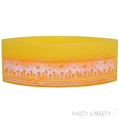 lampion wielkanocna lezka koronka zolty adpal 110 290 mm