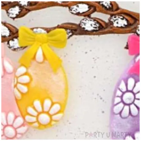 lampion wielkanocny owal stroik bialy adpal 135 145 mm