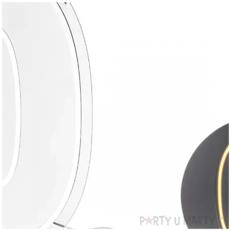 lampka dekoracyjna cyfra 0 neon led bialy partydeco 50 cm