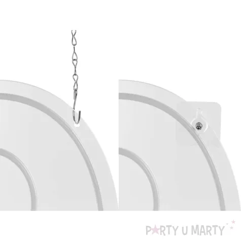 lampka dekoracyjna cyfra 2 neon led bialy partydeco 50 cm