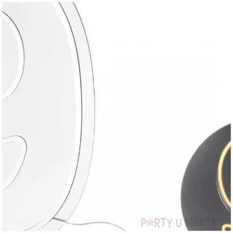 lampka dekoracyjna cyfra 9 neon led bialy partydeco 50 cm