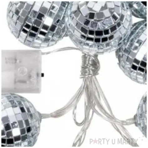 lampki dekoracyjne kule disco led srebrny boland 1 4 m