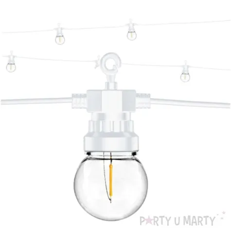 lampki dekoracyjne zarowki led biale partydeco 5m