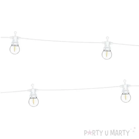 lampki dekoracyjne zarowki led biale partydeco 5m