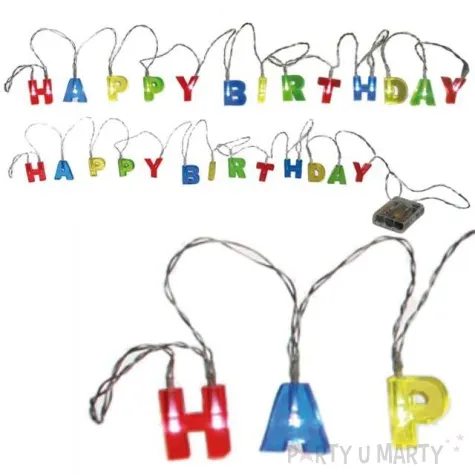 lampki led happy birthday