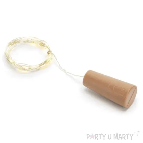 lampki led z korkiem do butelki biale partydeco