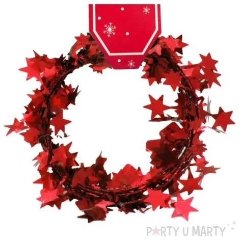 lancuch choinkowy czerwone gwiazdki arpex 270 cm