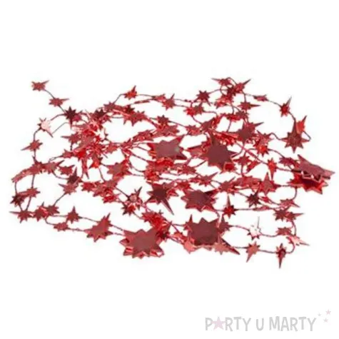 lancuch choinkowy gwiazdki czerwony arpex