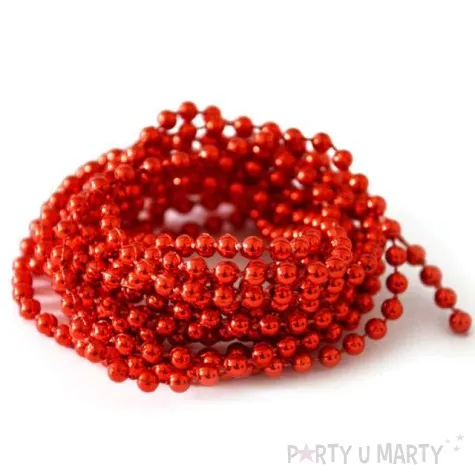 lancuch choinkowy korale czerwone arpex 6 mm 2 7 m