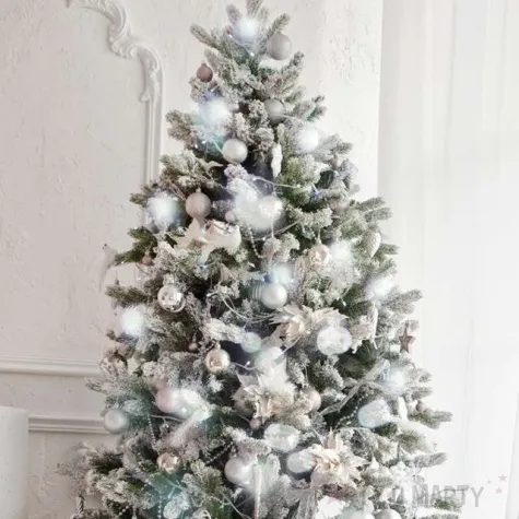 lancuch choinkowy korale srebrne arpex 4 mm 2 7 m