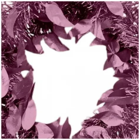 lancuch choinkowy mat z listkami rozowy arpex 6 cm 2 m