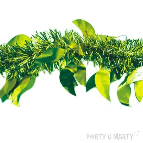 lancuch choinkowy mat z listkami zielony arpex 6 cm 2 m