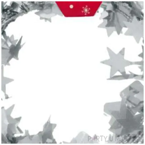 lancuch choinkowy srebrne gwiazdki arpex 270 cm