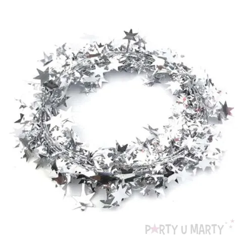 lancuch choinkowy srebrne gwiazdki arpex 270 cm