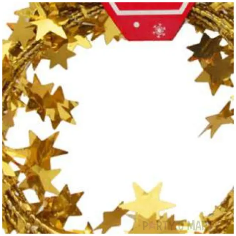 lancuch choinkowy zlote gwiazdki arpex 270 cm