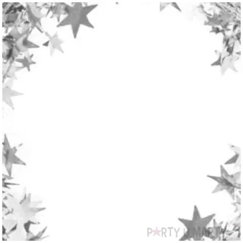 lancuch girlanda srebrne gwiazdki partypal 500 cm