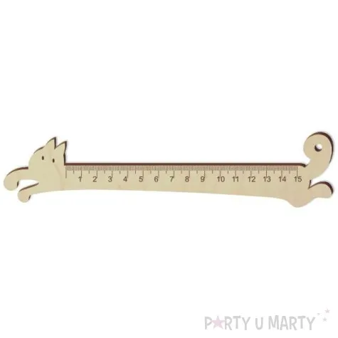 linijka kotek w biegu drewniana 15 cm