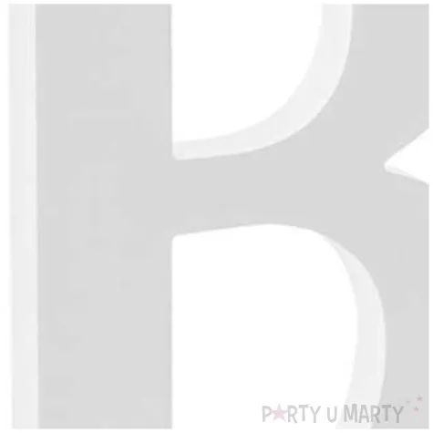 litera drewniana b biala partydeco