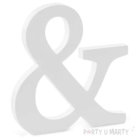 litera drewniana biala partydeco