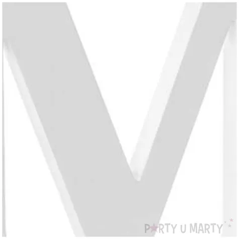 litera drewniana m biala partydeco