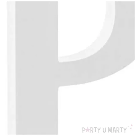 litera drewniana p biala partydeco