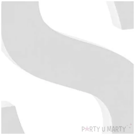 litera drewniana s biala partydeco