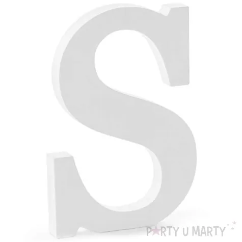 litera drewniana s biala partydeco