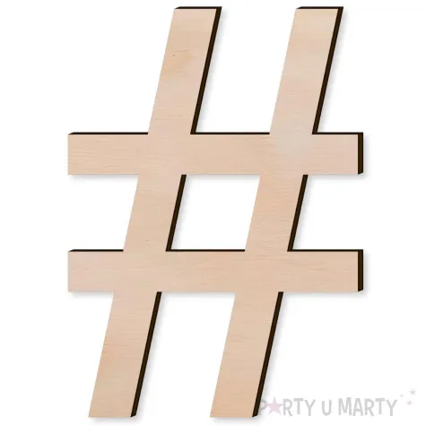 litera drewniana times hash rozm m 72x100 mm