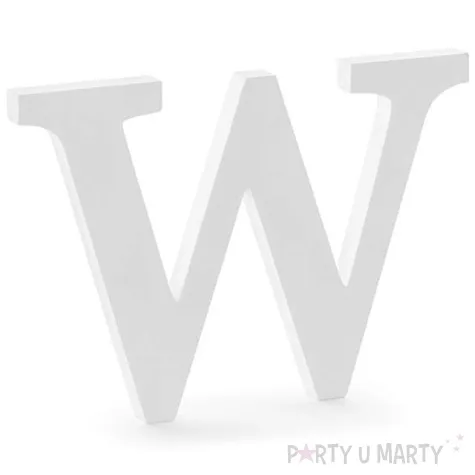 litera drewniana w biala partydeco