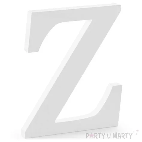 litera drewniana z biala partydeco