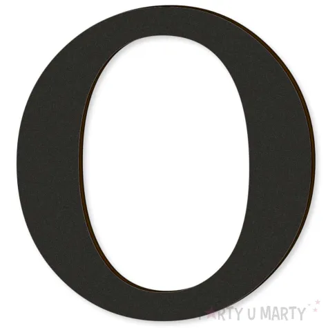 litera laminowana times o czarny 35x50 mm