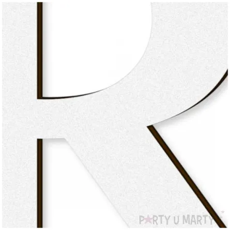 litera laminowana times r bialy rozm m 100x100 mm