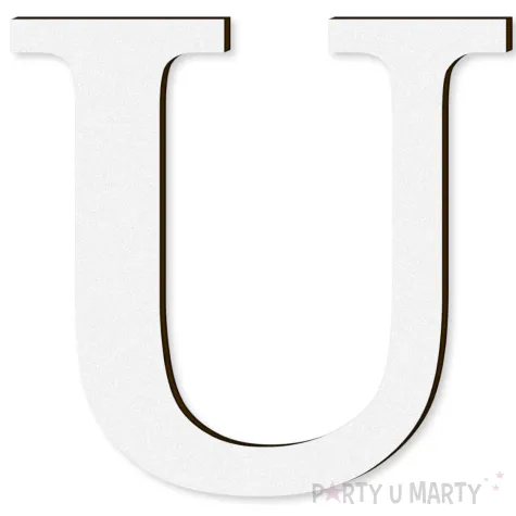 litera laminowana times u bialy rozm m 106x100 mm