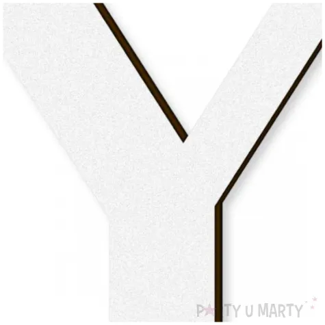 litera laminowana times y bialy rozm m 105x100 mm