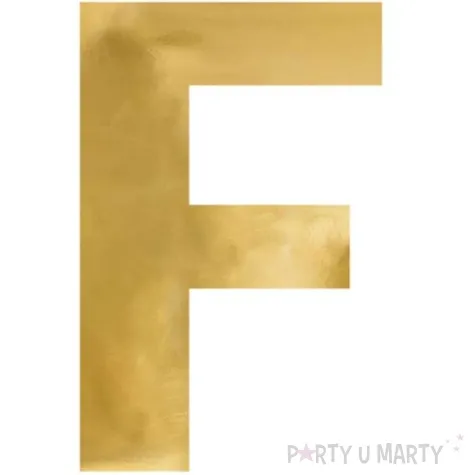 litera lustrzana f zloty partydeco 40x60 cm