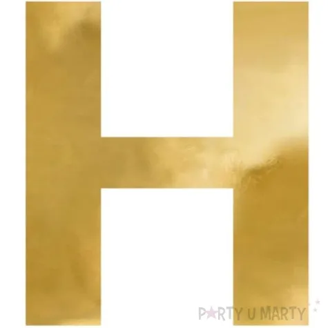 litera lustrzana h zloty partydeco 53x60 cm