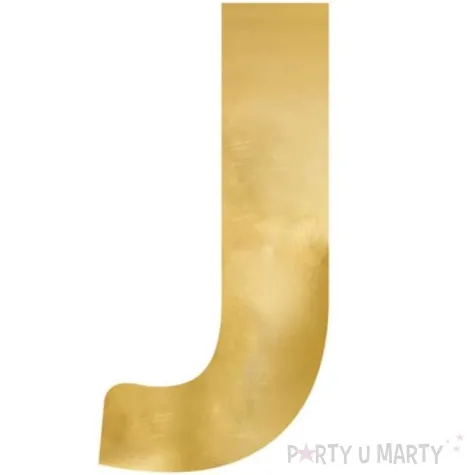 litera lustrzana j zloty partydeco 30x61 cm