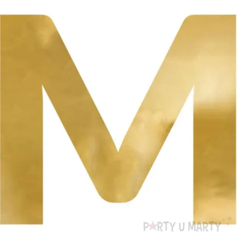 litera lustrzana m zloty partydeco 68x60 cm